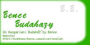 bence budahazy business card